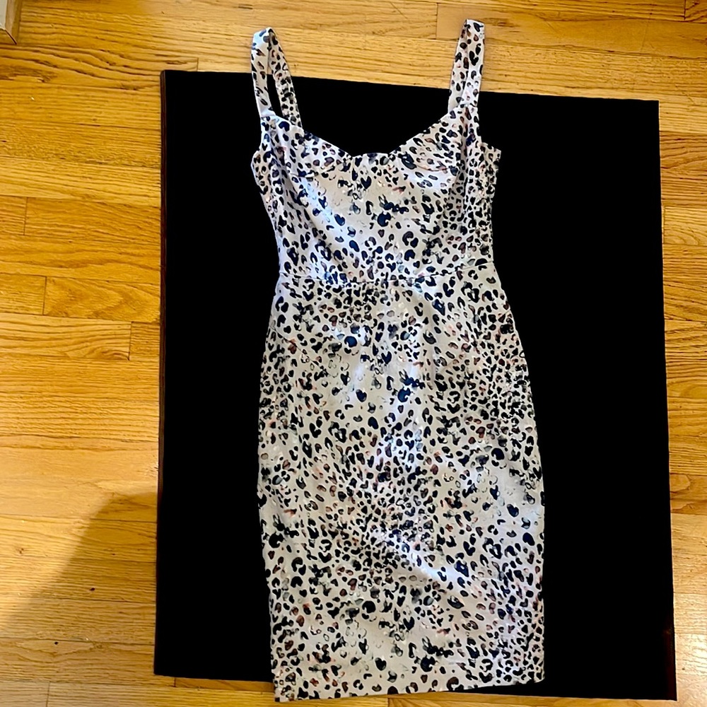 Black Halo Leopard Dress